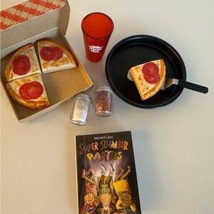 American Girl Pizza Set with Red and Black Accents